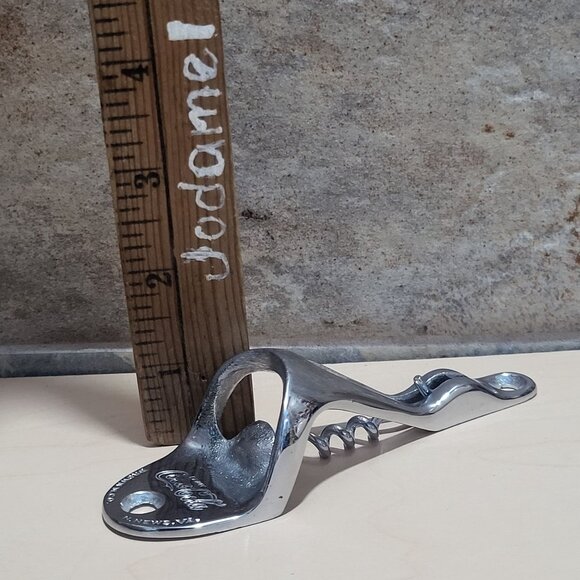 Vintage Coca Cola Wall Mount Bottle Opener Cork Screw Brown M Co N News Virginia - Picture 10 of 10